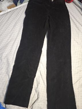 Lauren Ralph Lauren Classic Black Straight-Leg Corduroy Pants 32×33"